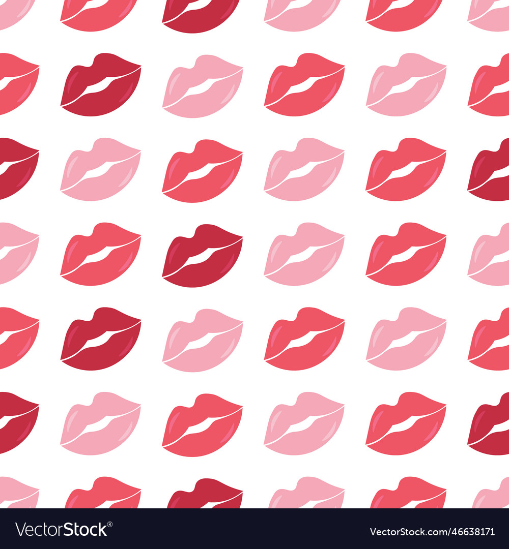 Lip Print Seamless Pattern