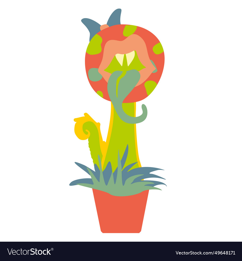 Monster plant icon isolated