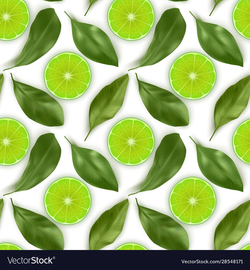 Seamless endless pattern with print fresh lime