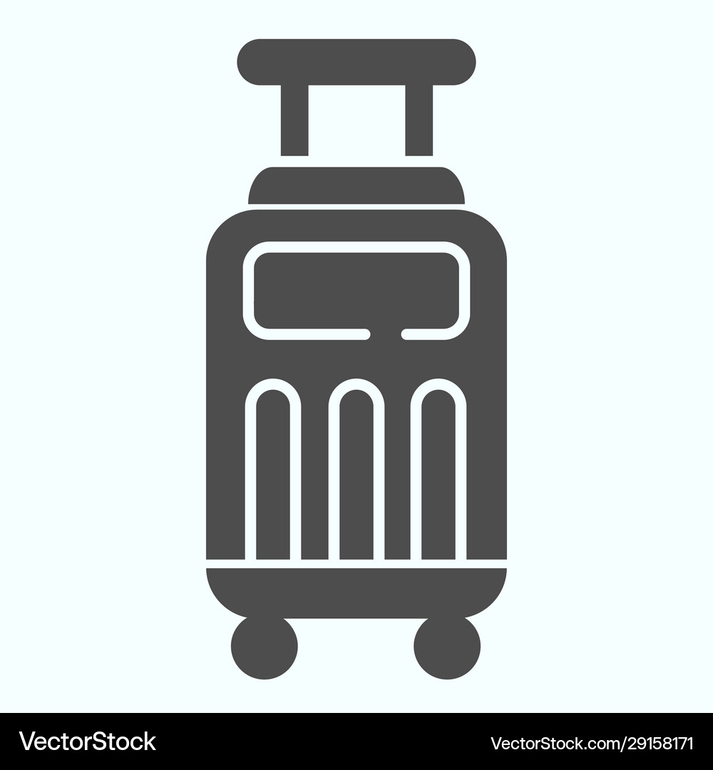 Suitcase solid icon baggage Royalty Free Vector Image