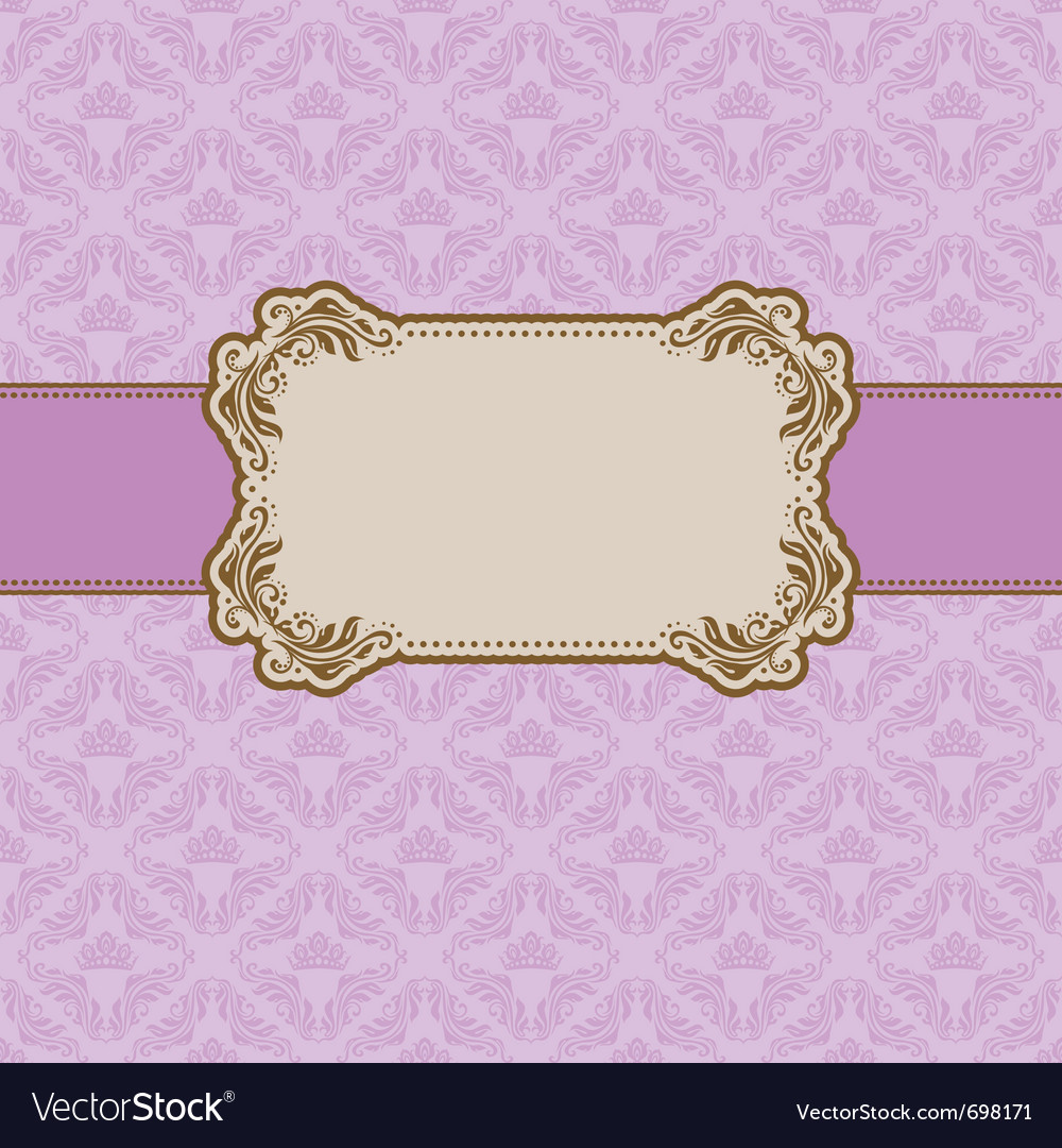 Template frame design for greeting card