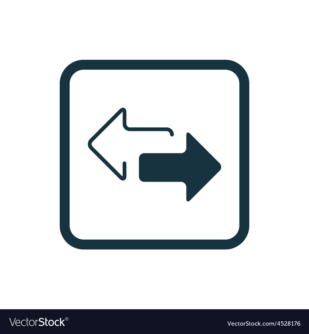 2 side arrow icon rounded squares button