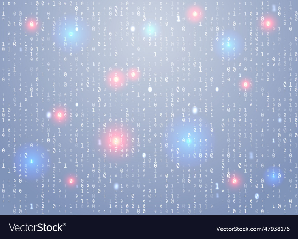 Binary code background with highlight