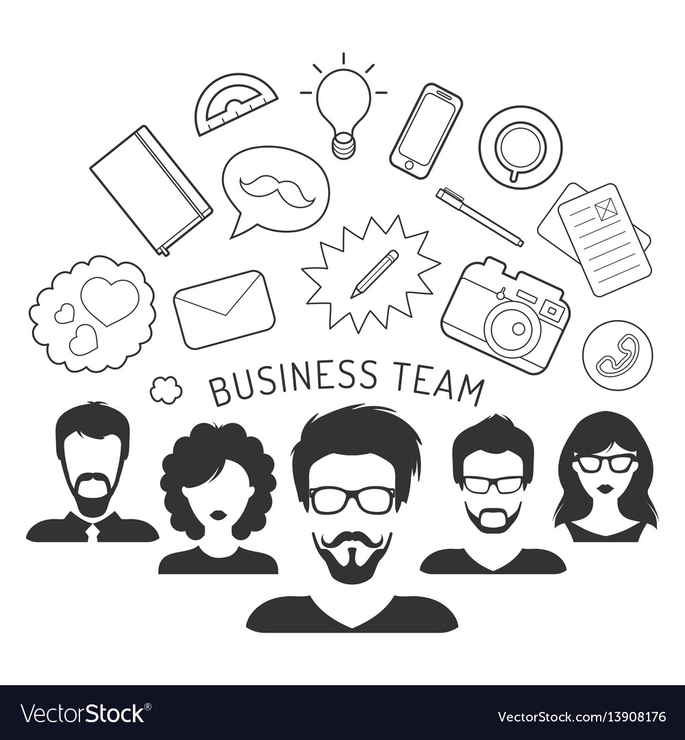 Business Team Management Royalty Free Vector Image