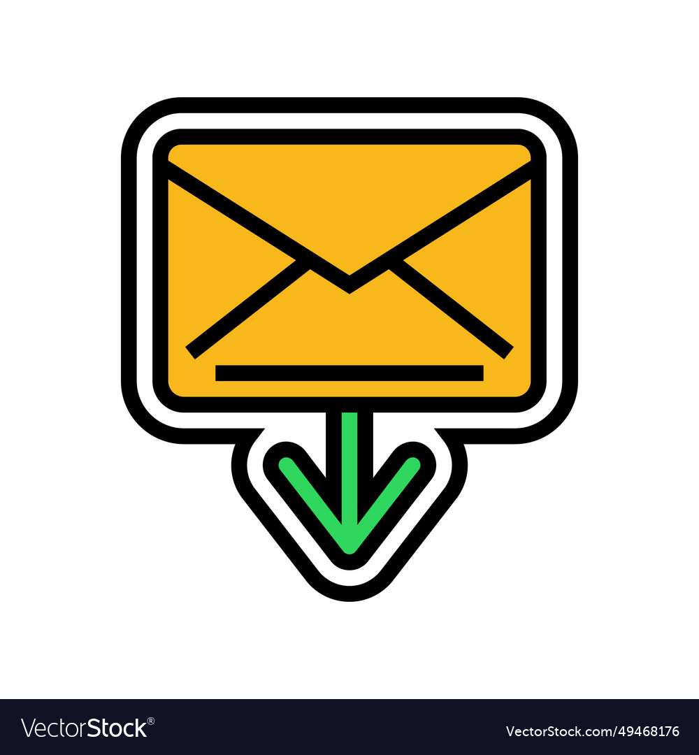 Closed envelope message loading color icon vector image Closed envelope message loading color icon