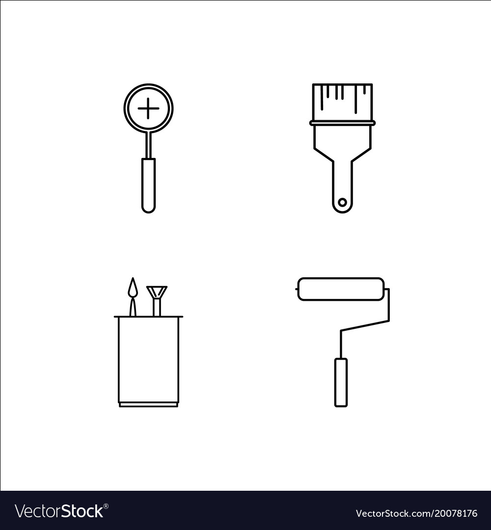 Design and studio simple linear icon setsimple