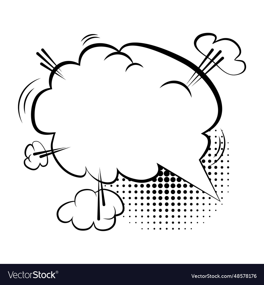 Empty comic style speech bubledesign elements vector image Empty comic style speech bubledesign elements