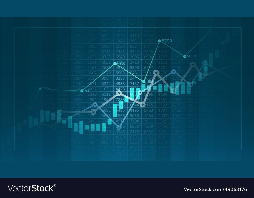 Finanztabelle mit Trendliniendiagrammen