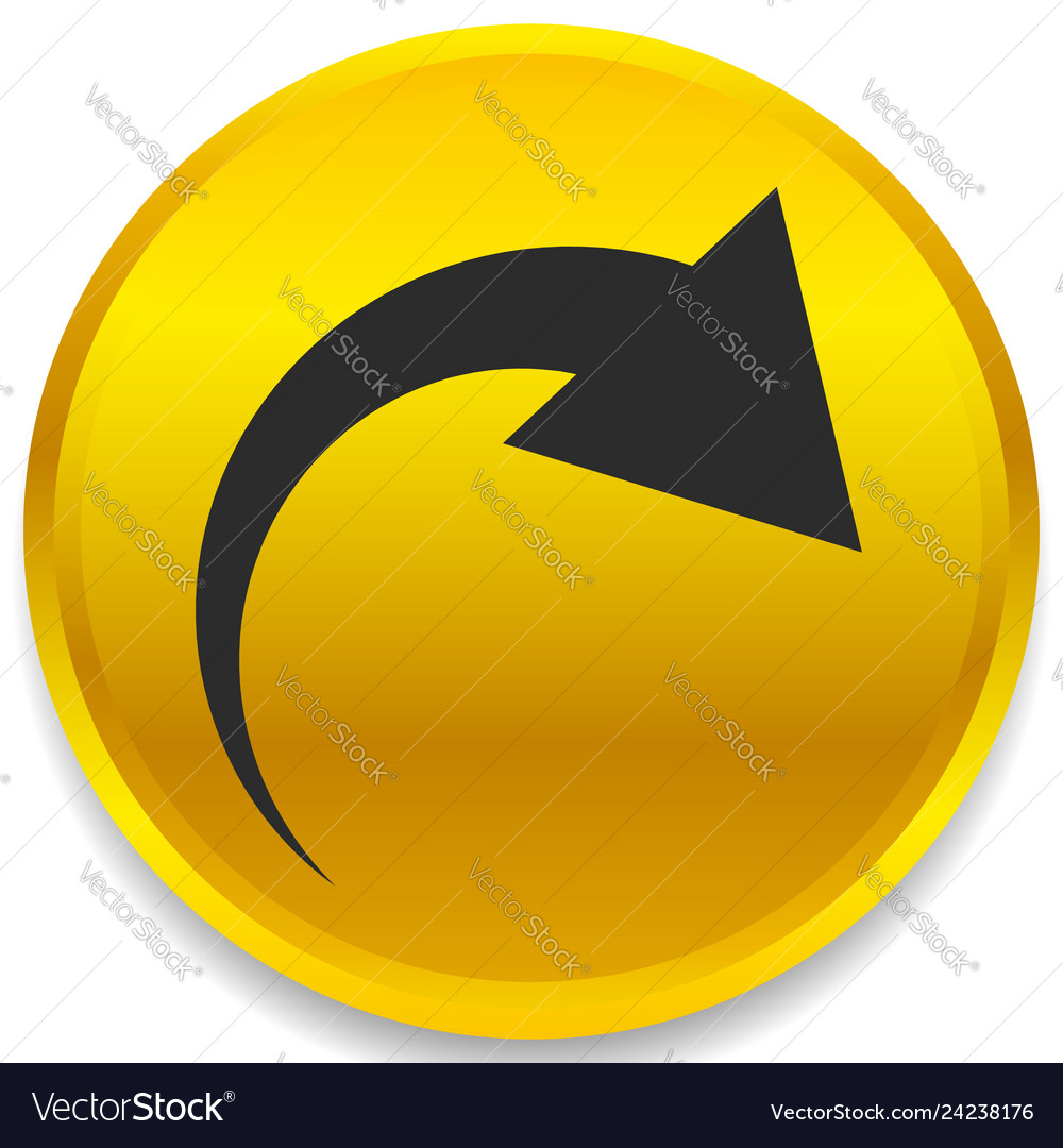 Icon with curved arrow fold twist rotate concept