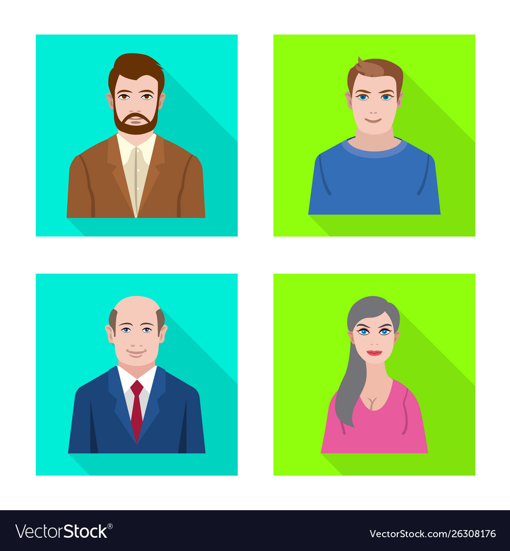 Isolated object profile and portrait symbol