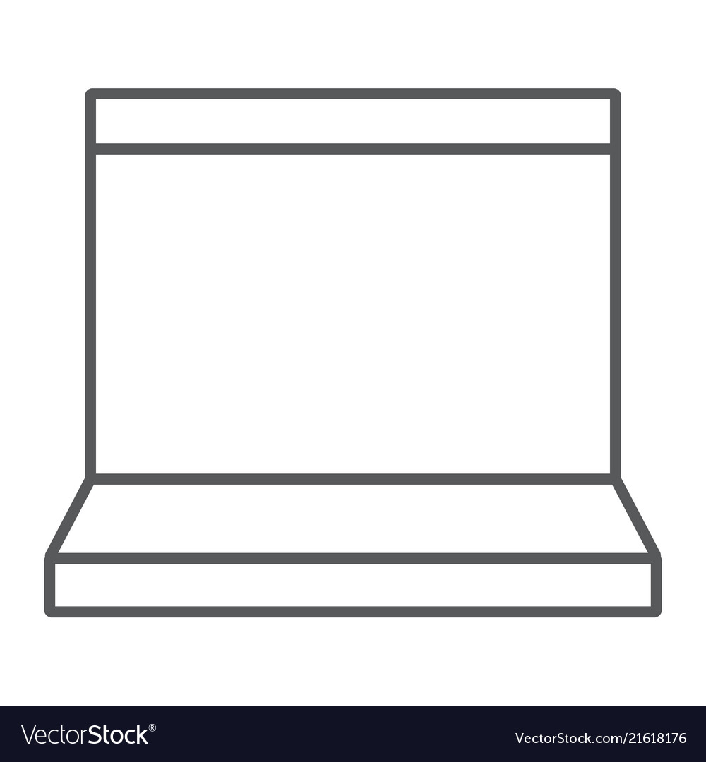 Laptop Dünne Linie Icon elektronische und Computer vector image Laptop Dünne Linie Icon elektronische und Computer
