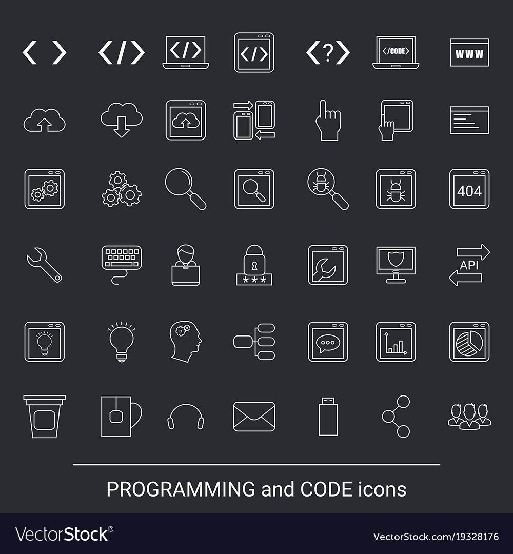 Programming icon set