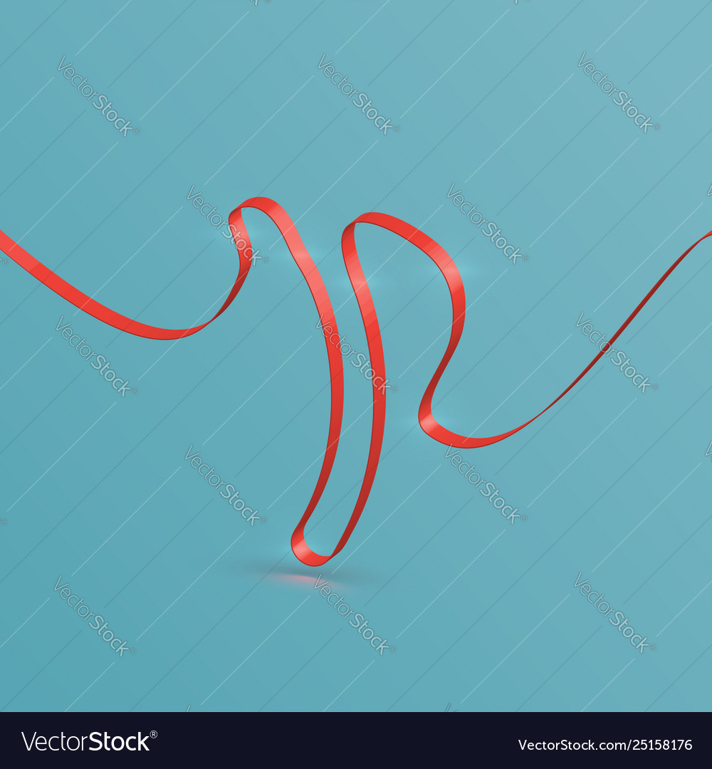 Realistic ribbon font from a typeset vector image Realistic ribbon font from a typeset