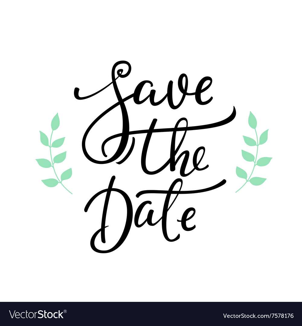 Save the date lettering decor