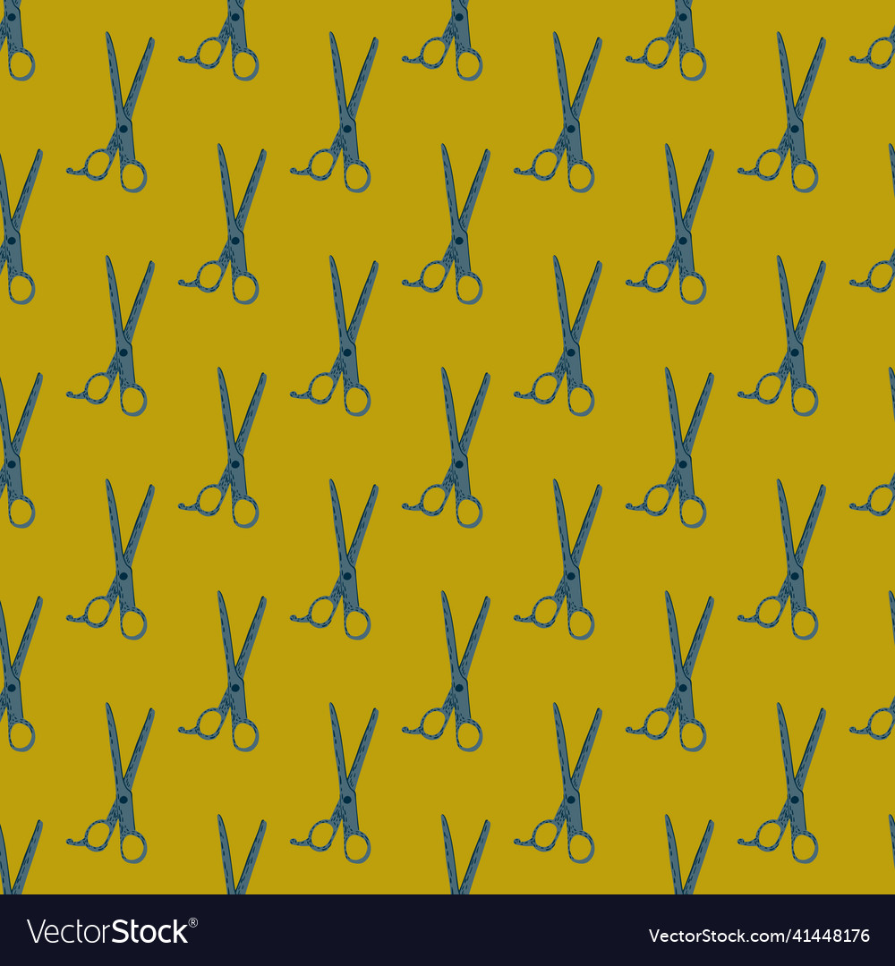 Scissors seamless pattern retro salon background