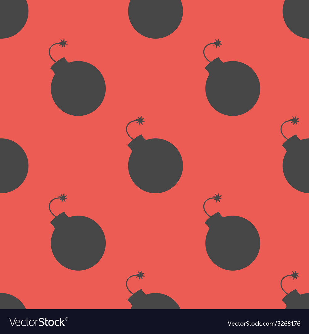 Seamless pattern with bombs