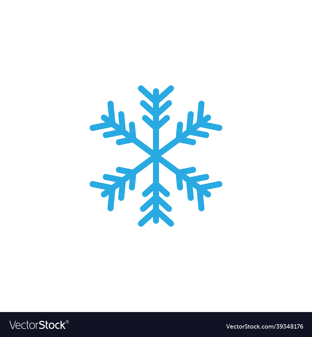 Snowflake icon design template isolated