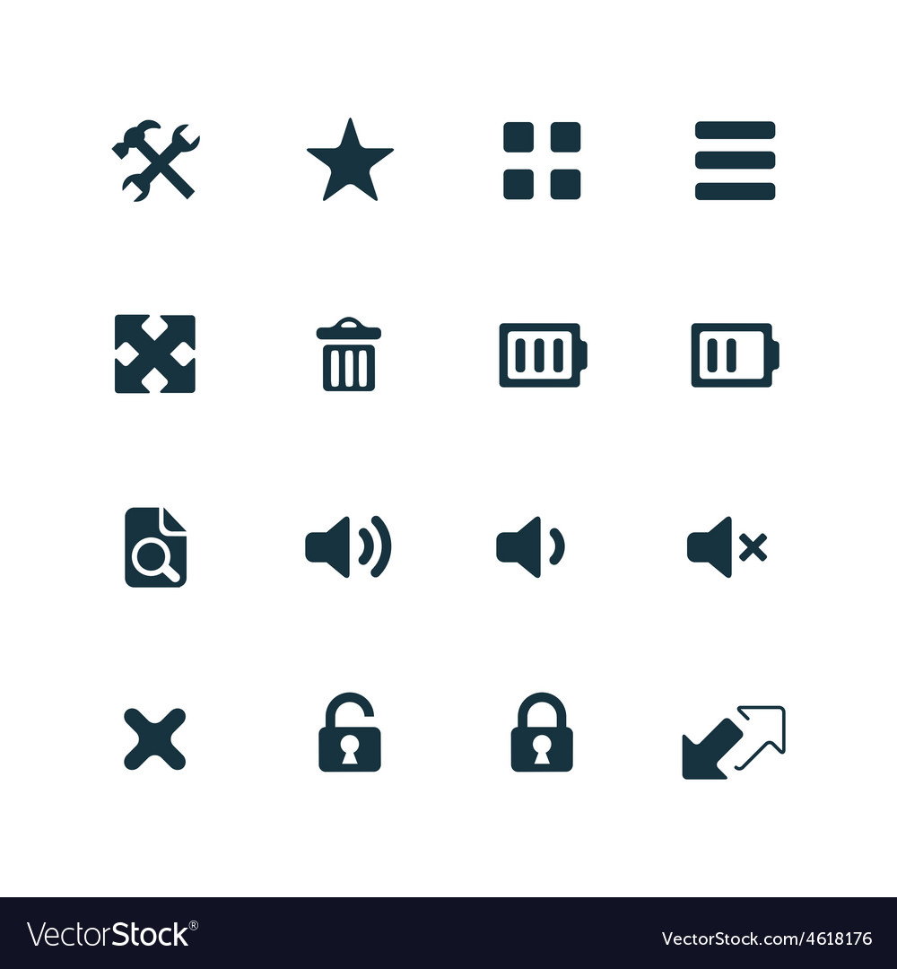 Ui outline for web and mobile icons set