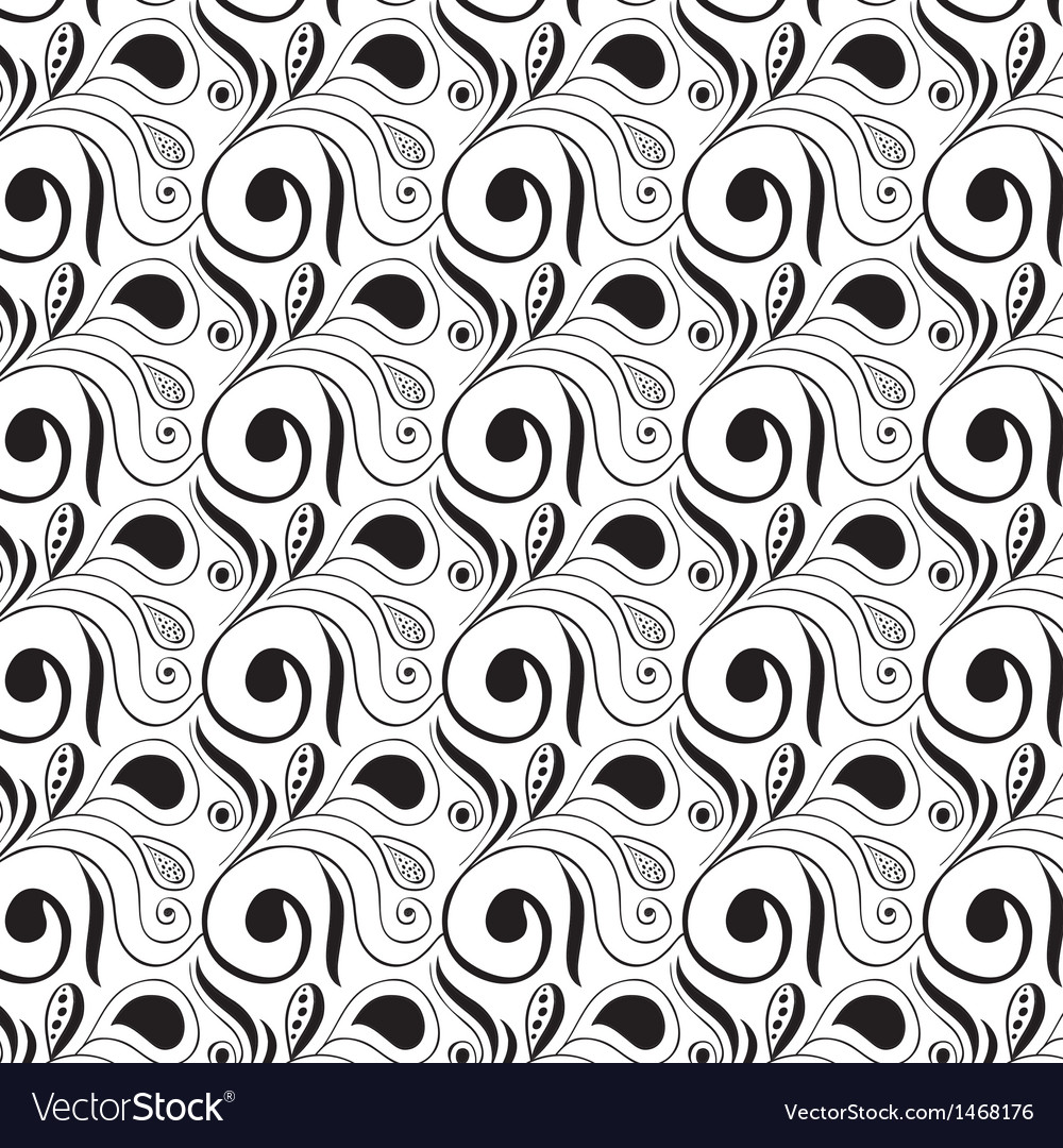 Vintage swirl seamless pattern Royalty Free Vector Image