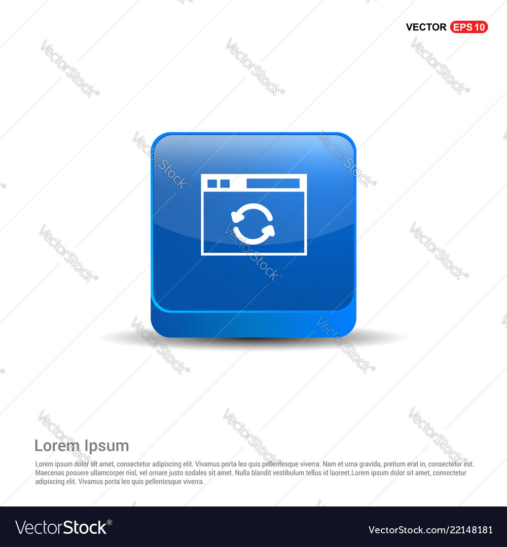 Application interface icon - 3d blue button