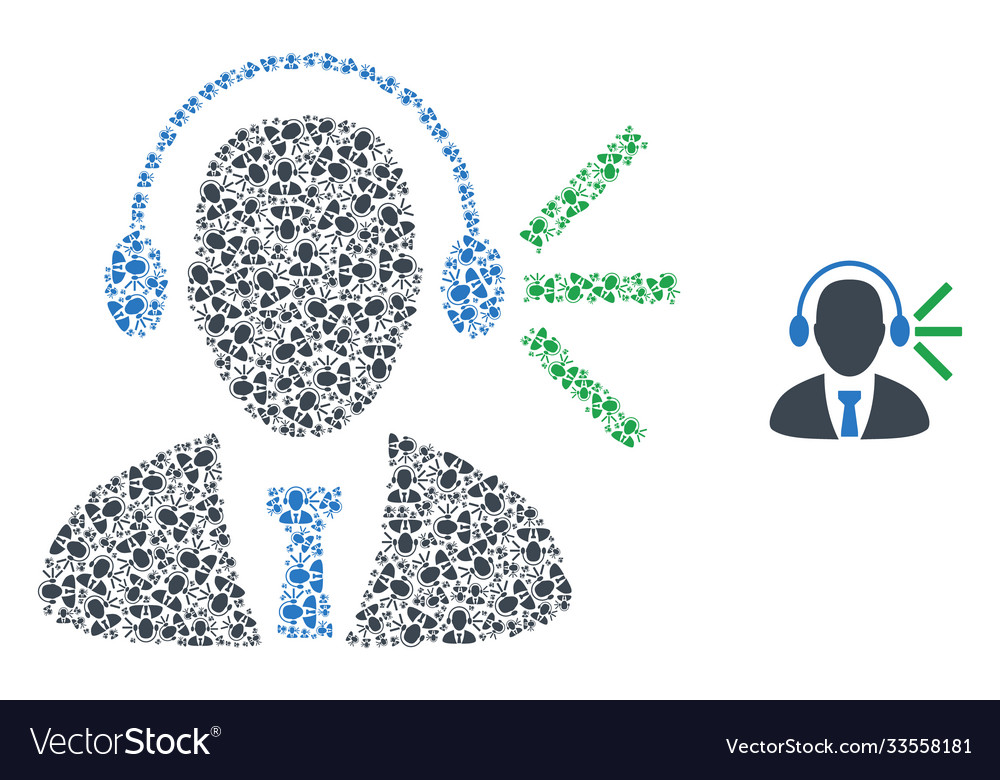 Audio operator sound fractal composition self vector image Audio operator sound fractal composition self