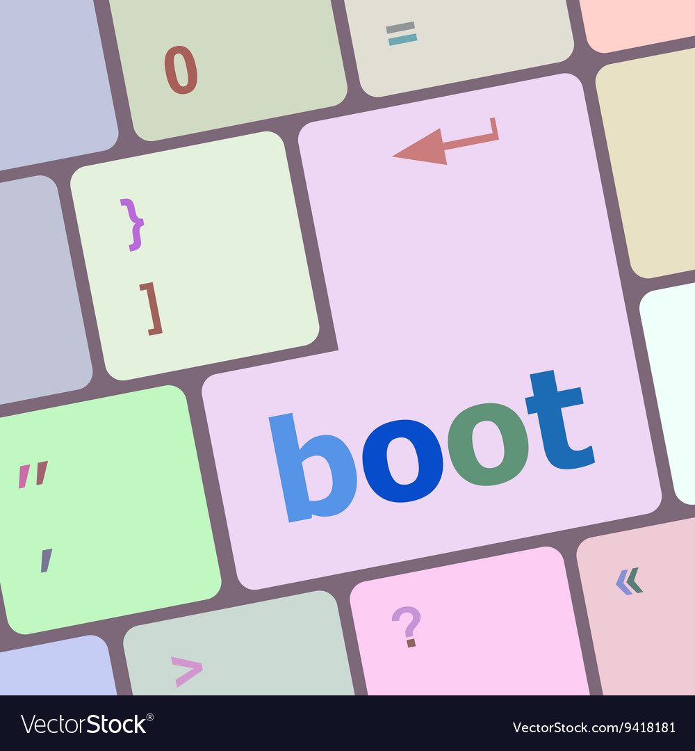 Boot button on computer pc keyboard key