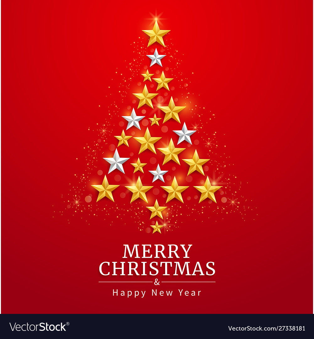 happy new year card with star Vector Image
