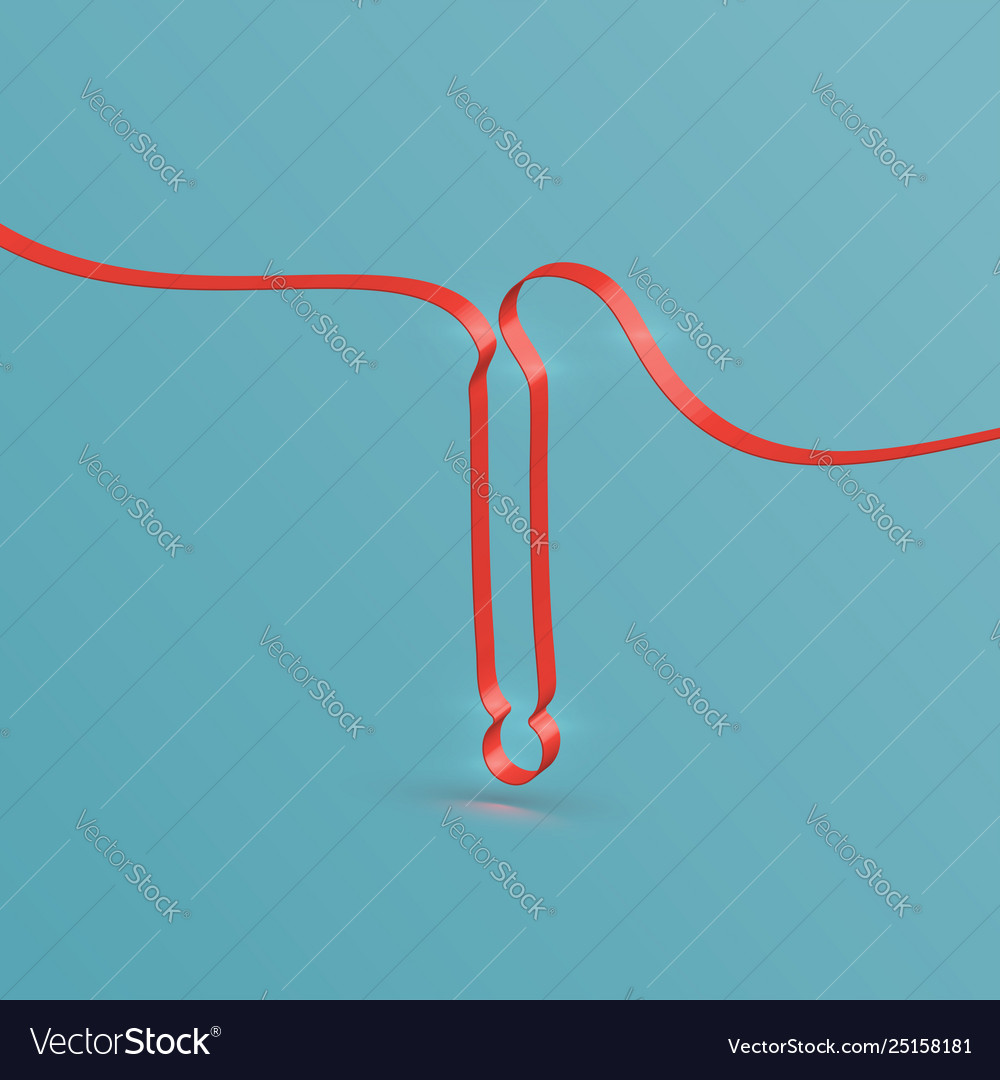 Realistic ribbon font from a typeset vector image Realistic ribbon font from a typeset