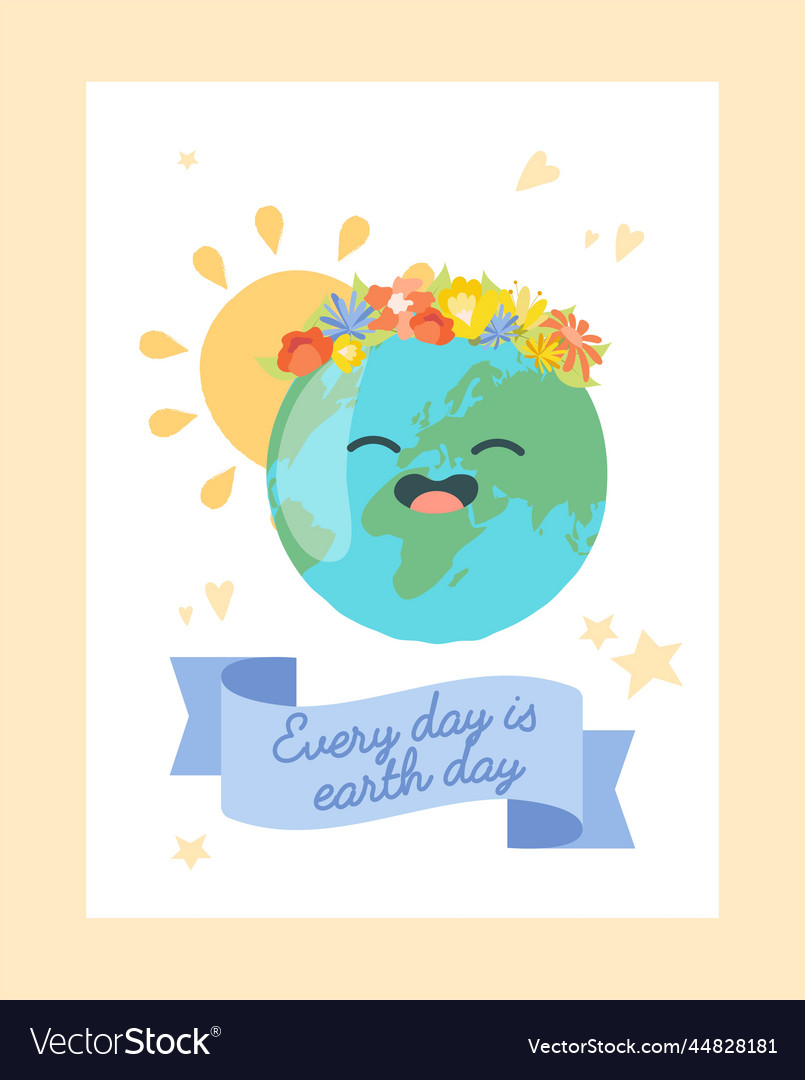 Save planet concept vector image Save planet concept
