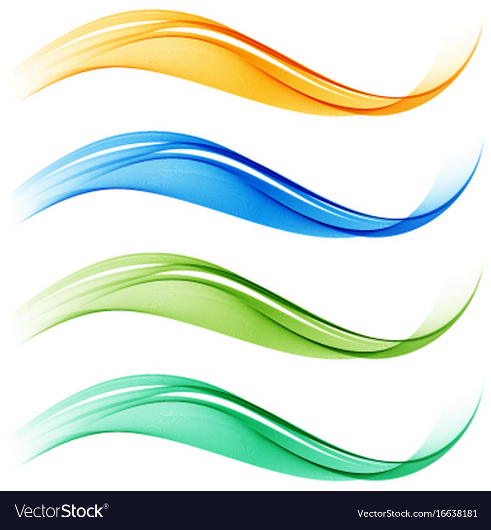 Set of blend abstract wave