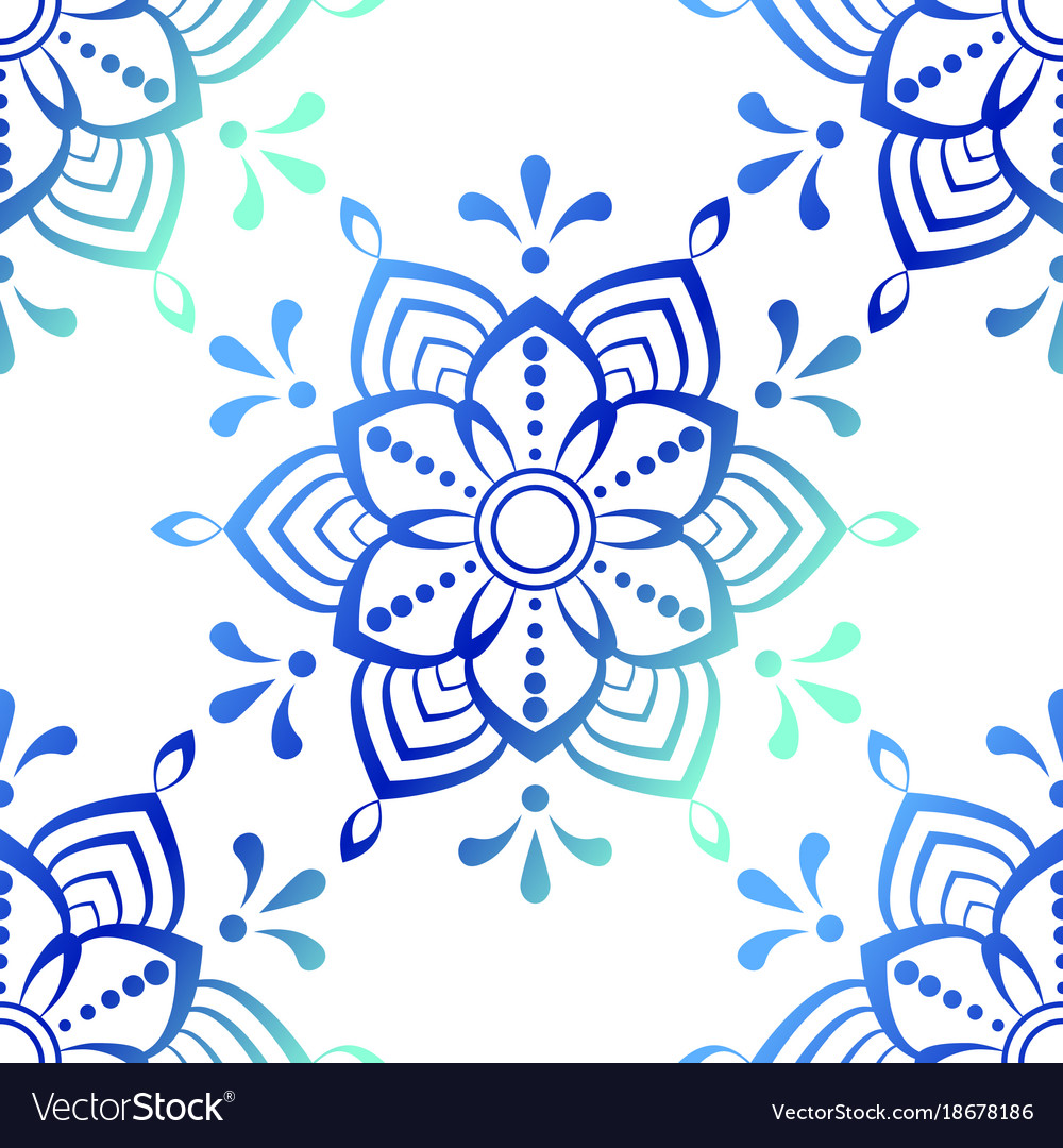 Beautiful blue mandala stock