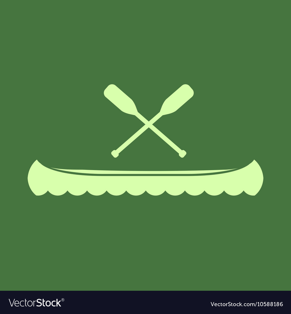Canoe and oars Royalty Free Vector Image VectorStock