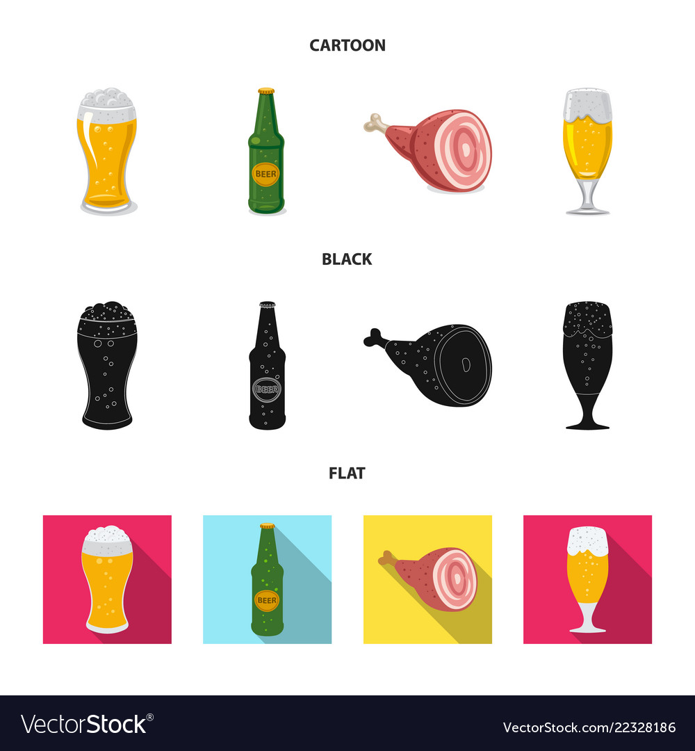 Design of pub and bar sign set vector image Design of pub and bar sign set