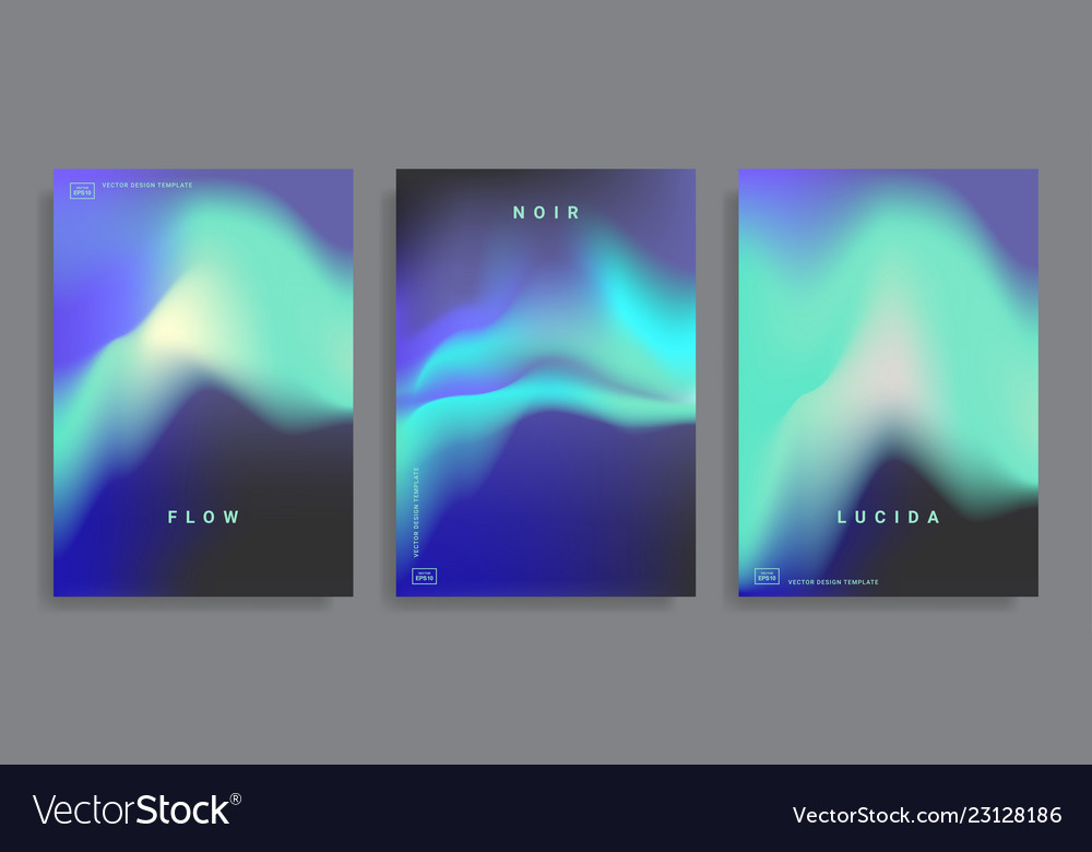 Design templates with vibrant gradient shapes vector image Design templates with vibrant gradient shapes