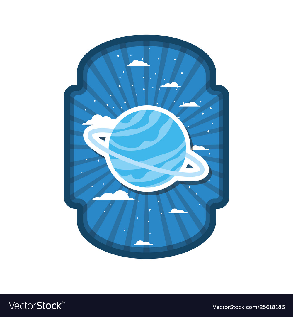 Frame with planet solar system Vector Image Frame with planet solar system