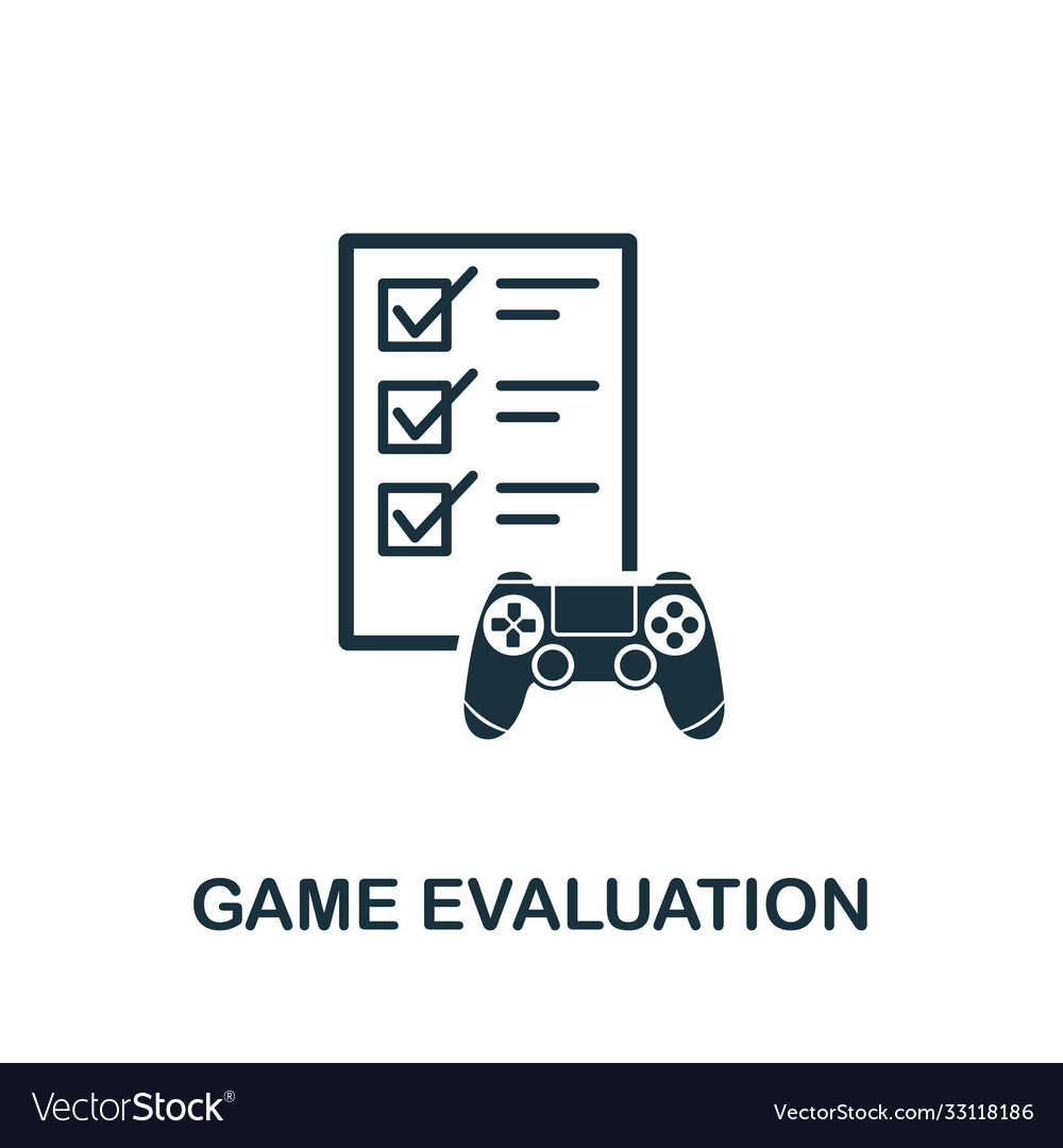 Game evaluation icon simple element from