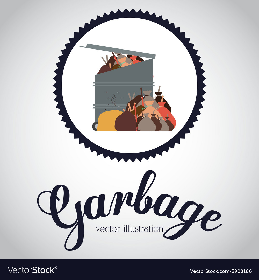 Garbage design over white background