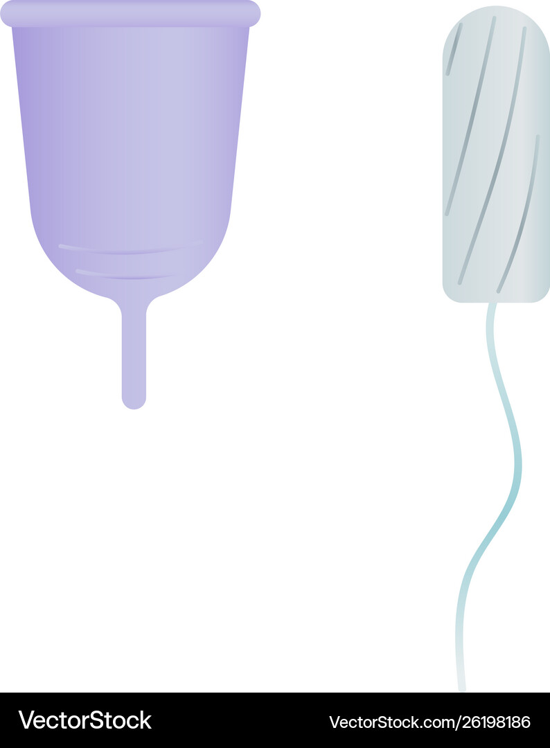 Go to zero waste menstrual cups reuse reduce Vector Image