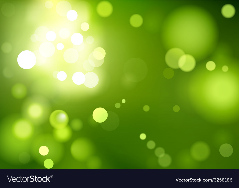 Green bokeh background Royalty Free Vector Image