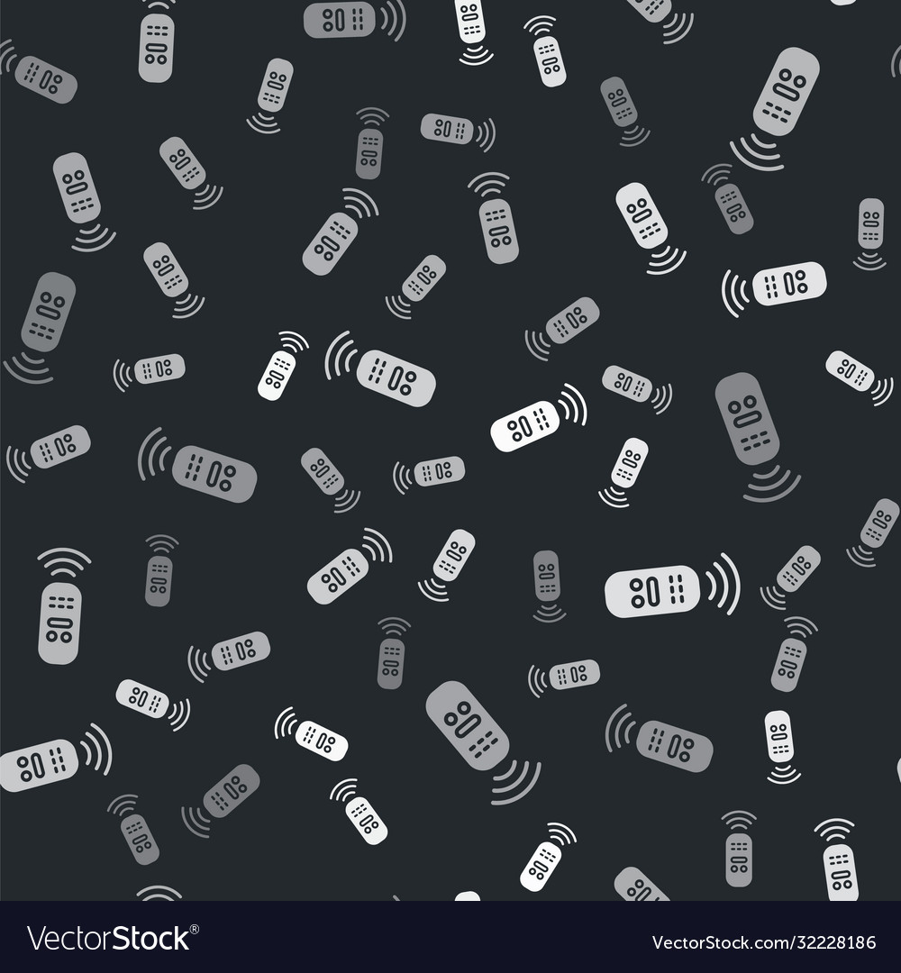 Grey smart remote control system icon isolated vector image Grey smart remote control system icon isolated