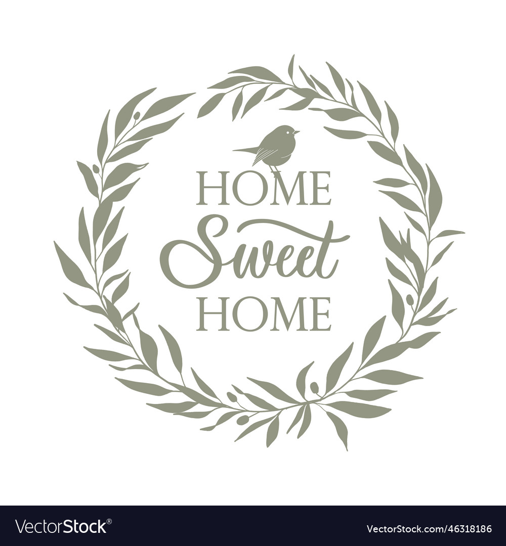 Home sweet - typography poster handmade