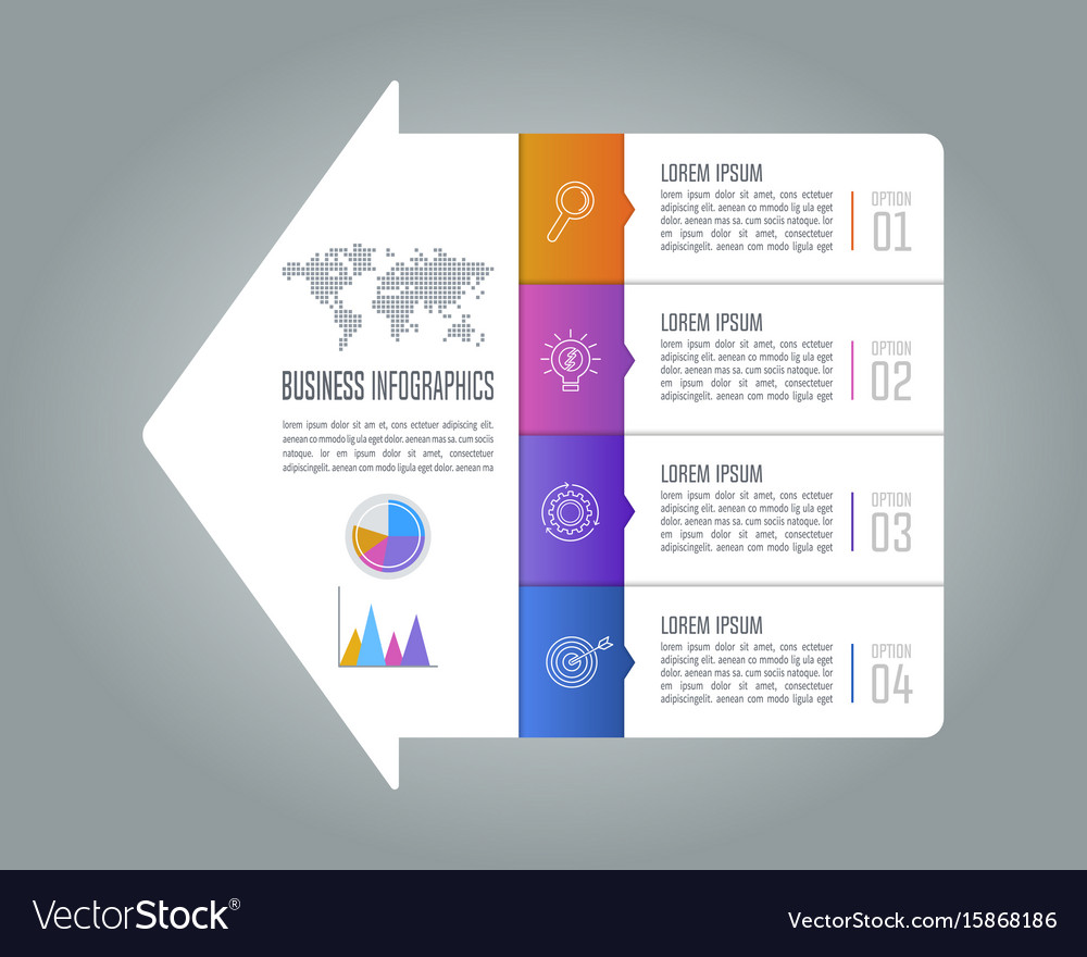 Infographic design business concept with 4 options