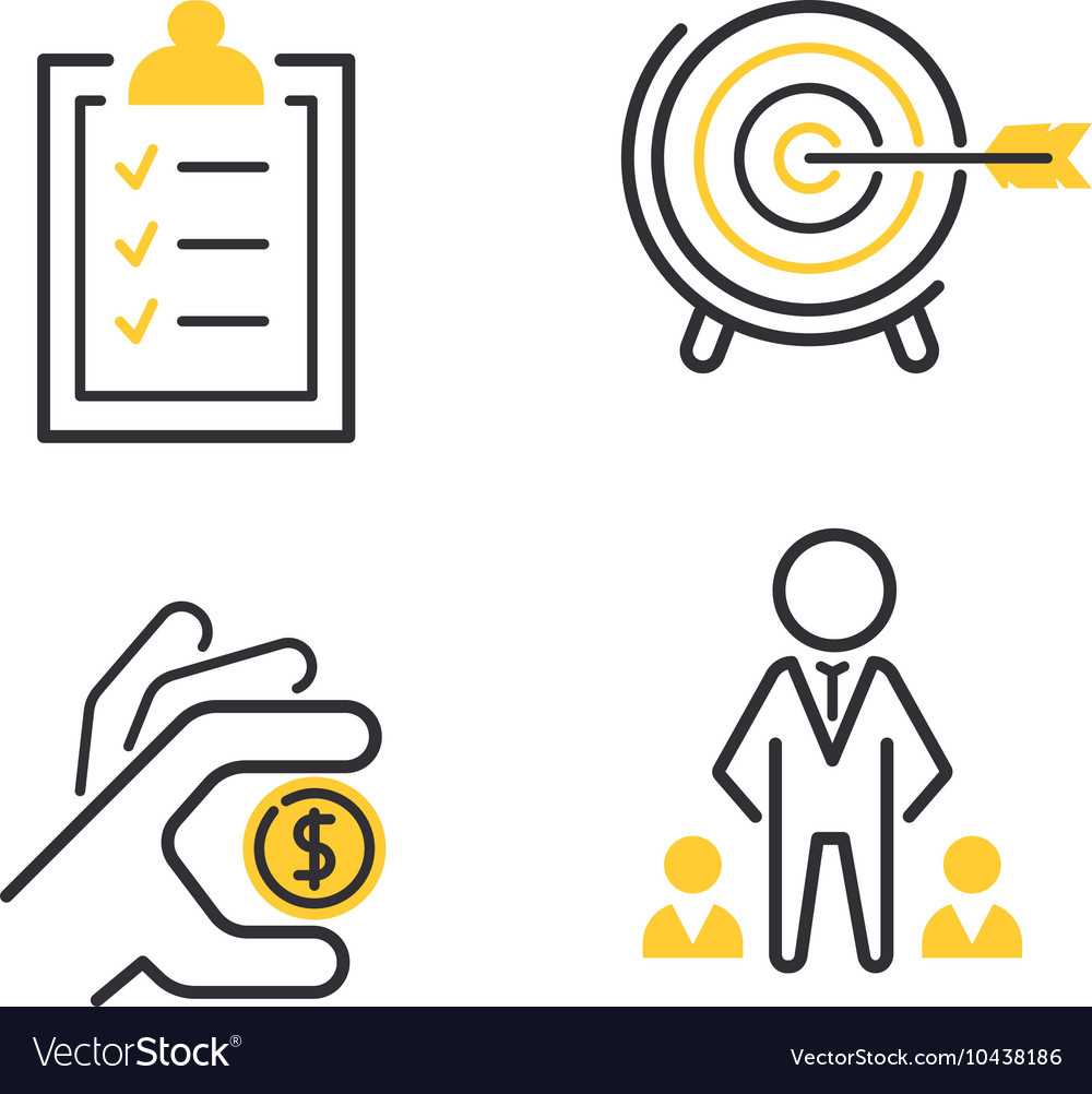 Motivations icons set Royalty Free Vector Image