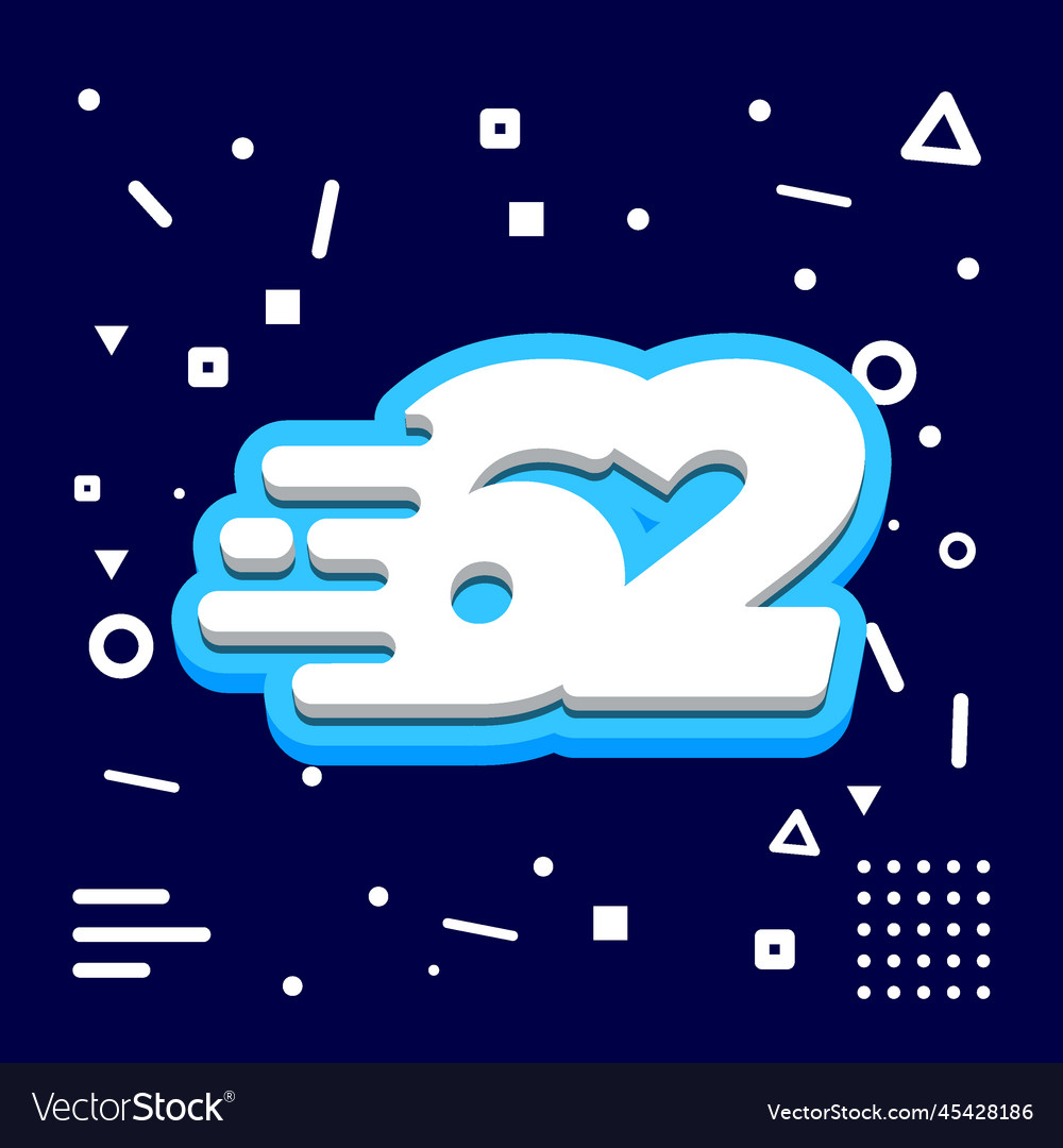 Number 62 3d speed modern icon