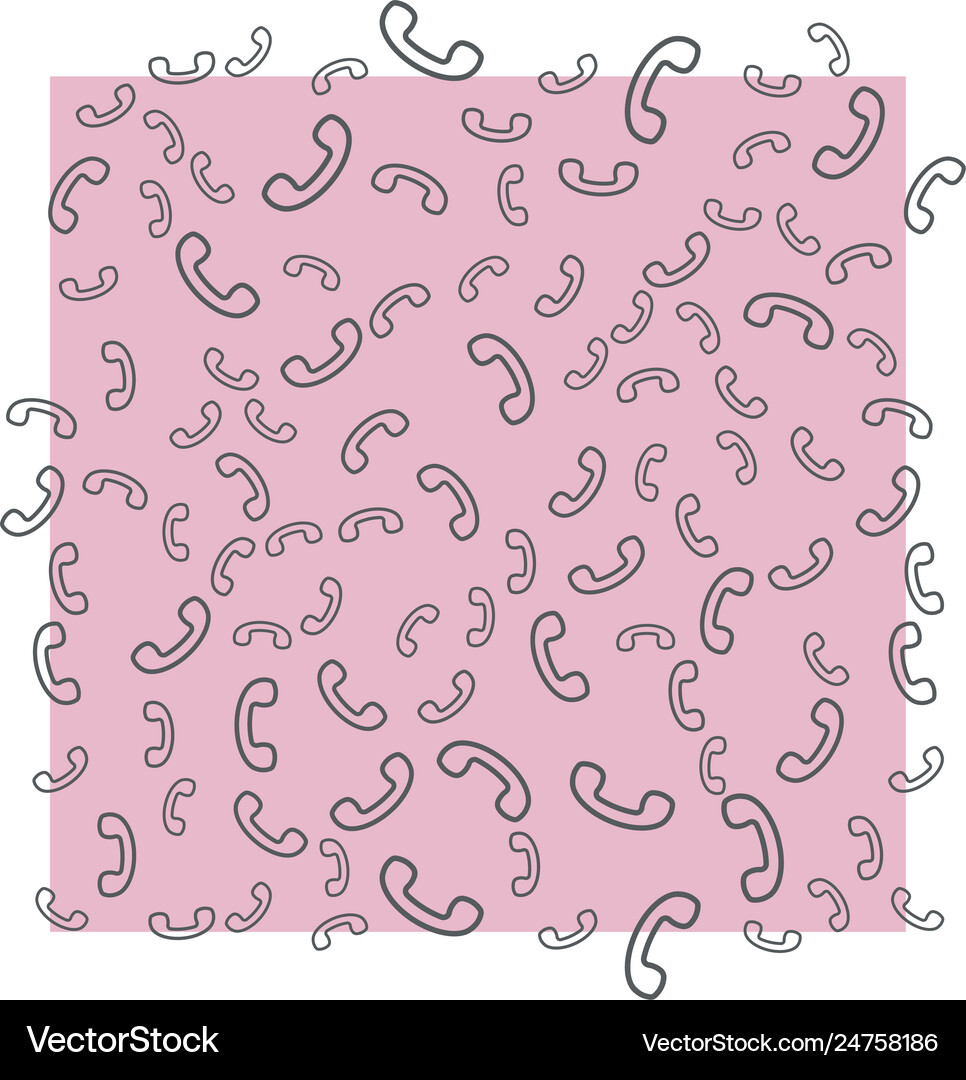 Seamless pattern retro telephone handset Vector Image