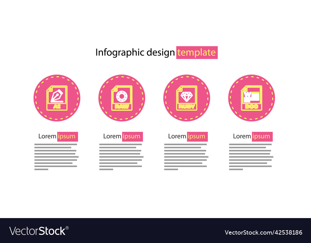 Set Zeile ruby Datei Dokument doc rohe und ai-Symbol vector image Set Zeile ruby Datei Dokument doc rohe und ai-Symbol