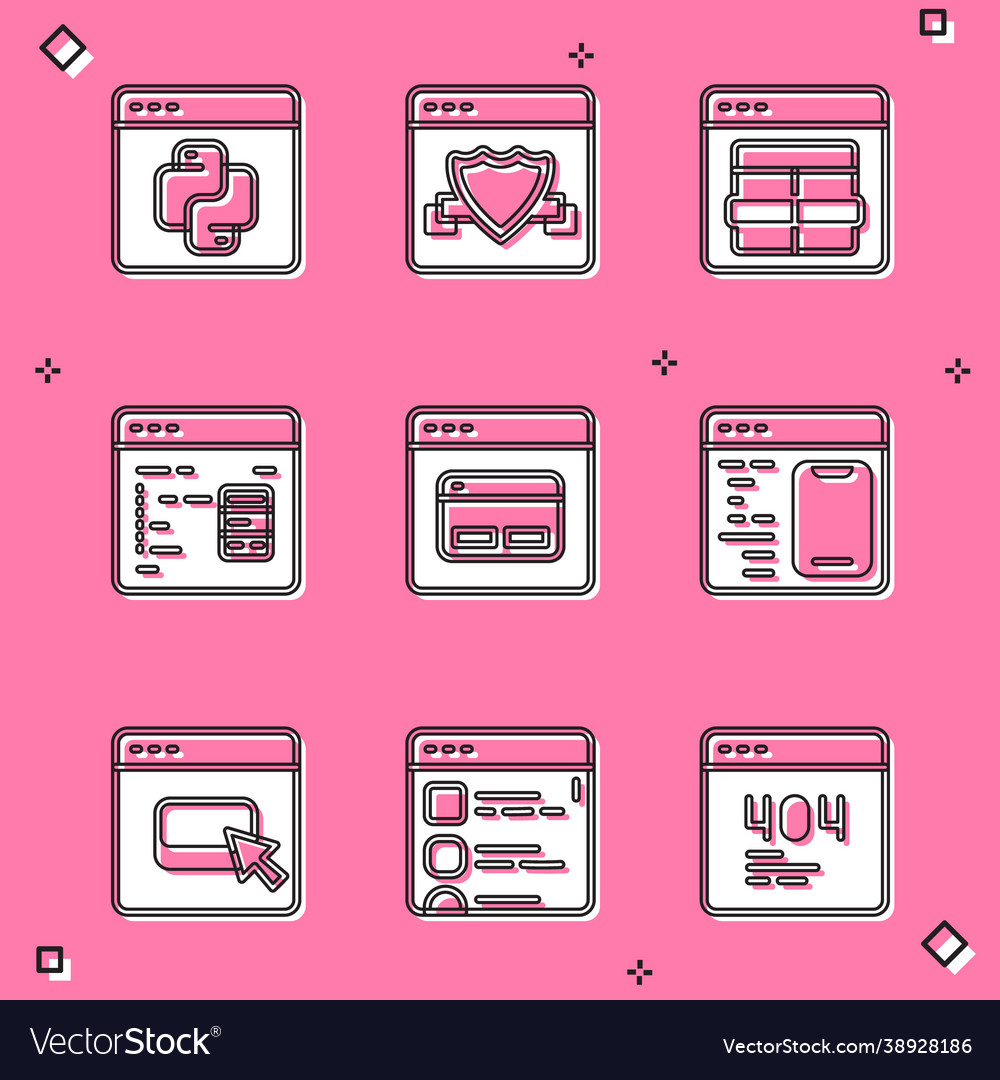 Python Programmiersprache Browser vector image Python Programmiersprache Browser