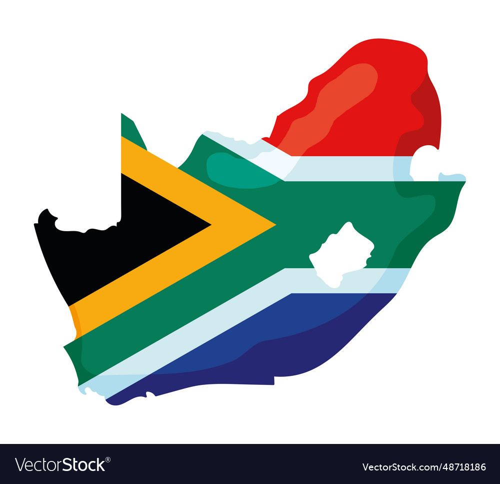 South Africa Flag And Map Royalty Free Vector Image South Africa Flag And Map Royalty Free Vector Image