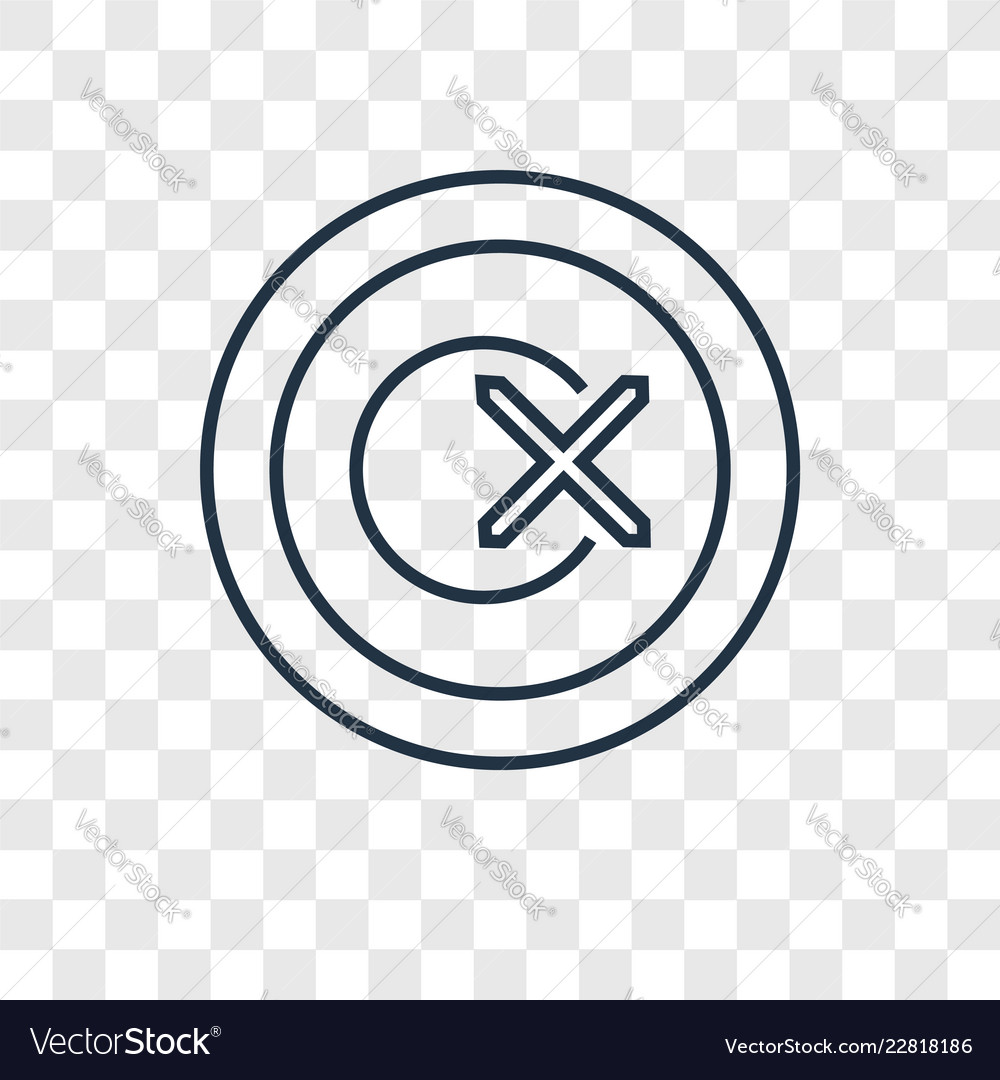 Wrong concept linear icon isolated on transparent