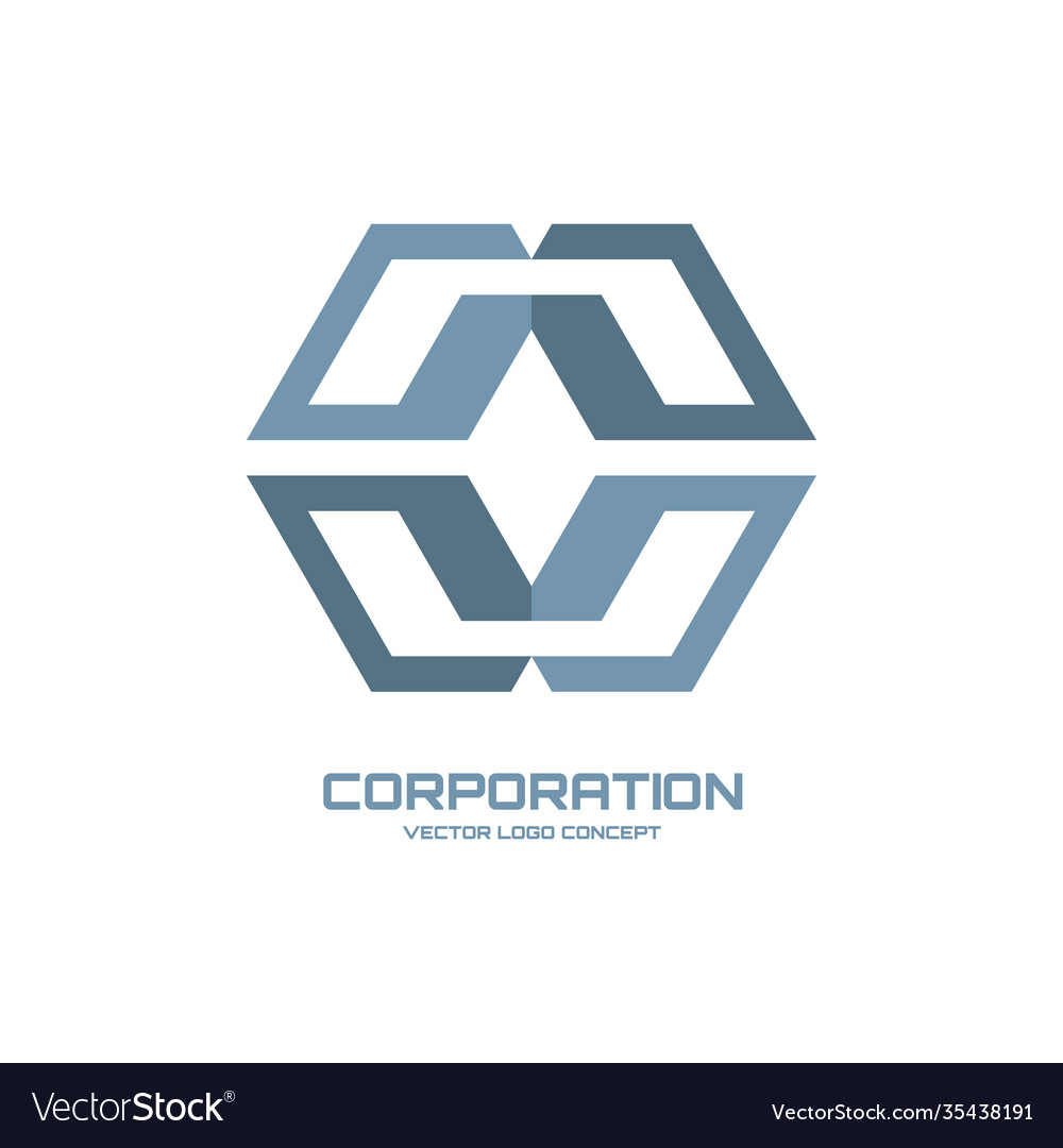 Corporation - logo template concept vector image Corporation - logo template concept